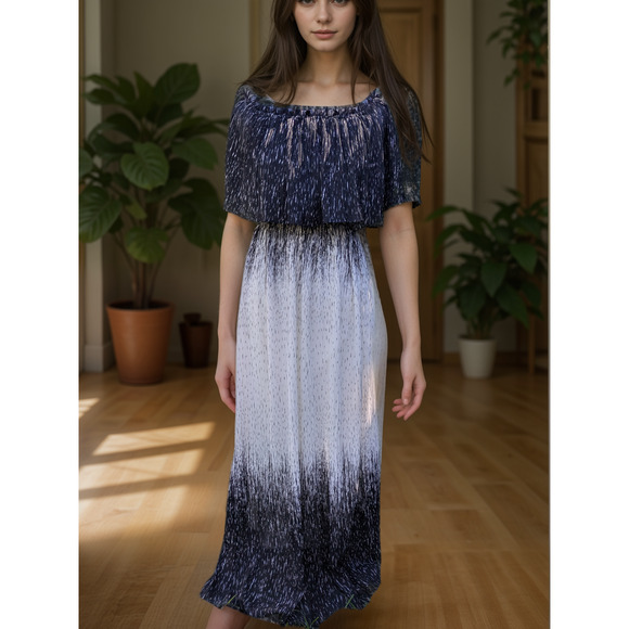 H by Halston Maxi Dress Ombre SZ Small Dress Summer Beach Going Out Evening - Picture 1 of 8